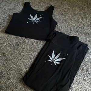 Purusha people sacred leaf top and pants